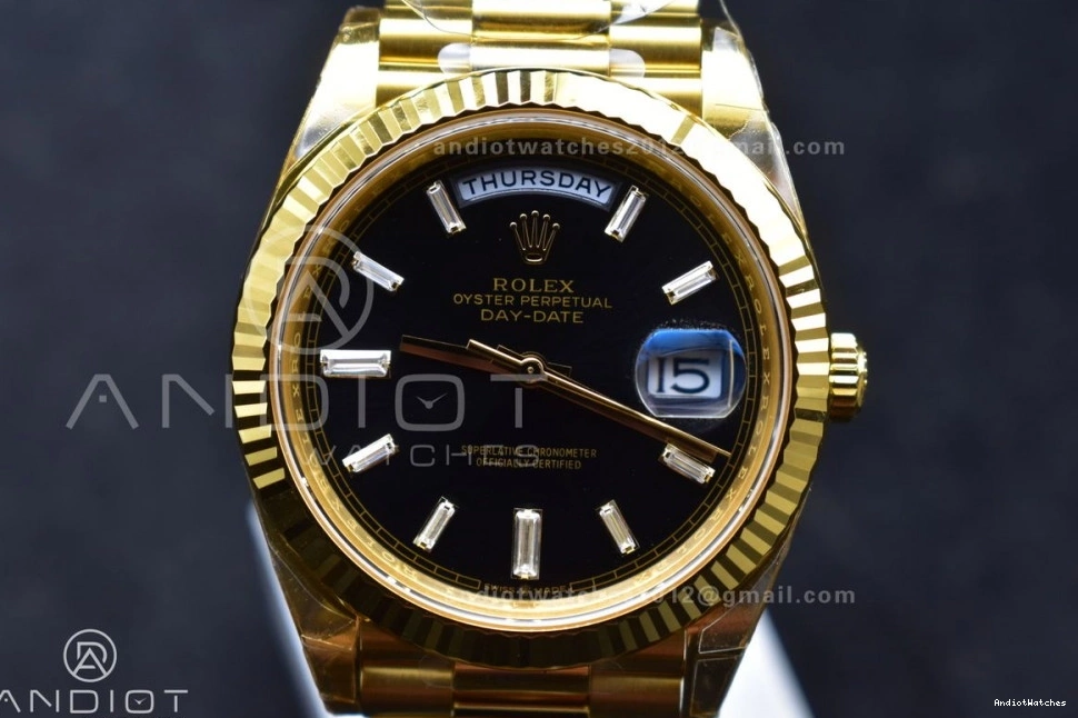 40 Edition VR3255 Dial Weight) Day THBF YG 660 Date (Gain Crystal Bracelet on Best President RelaxedFit 228238 1:1 Black 0727